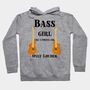 Bassista Regalo Per Donna Ragazza Musicista Chitarra Basso Hoodie